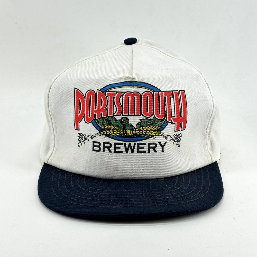 Vintage Portsmouth Brewery Hat Mens 90s Strapback Cap Adjustable New Hampshire